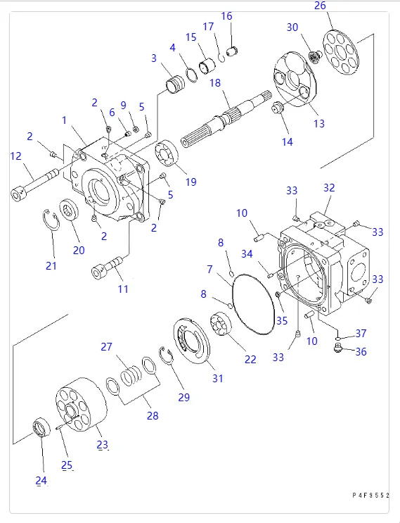 708-1T-00710 Hydraulic Rotating Group For FD50(pic1)