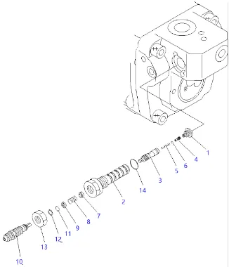 Valve Assy 708-1T-03722 Fit for PC40R-8 pump(pic1)