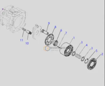 Aftermarket Komatsu PC30MR Main Pump Inner Parts 7081S1350 Block Rotor(pic1)
