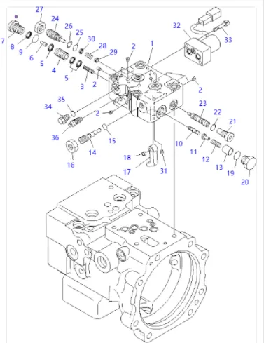 Aftermarket Komatsu PC78US Valve Assy 708-3T-03212 Control Valve(pic1)