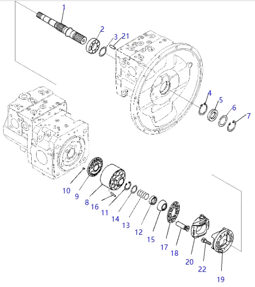 PC490 PISTON PUMP PARTS 708-2J-13310 Piston Subassy(pic1)